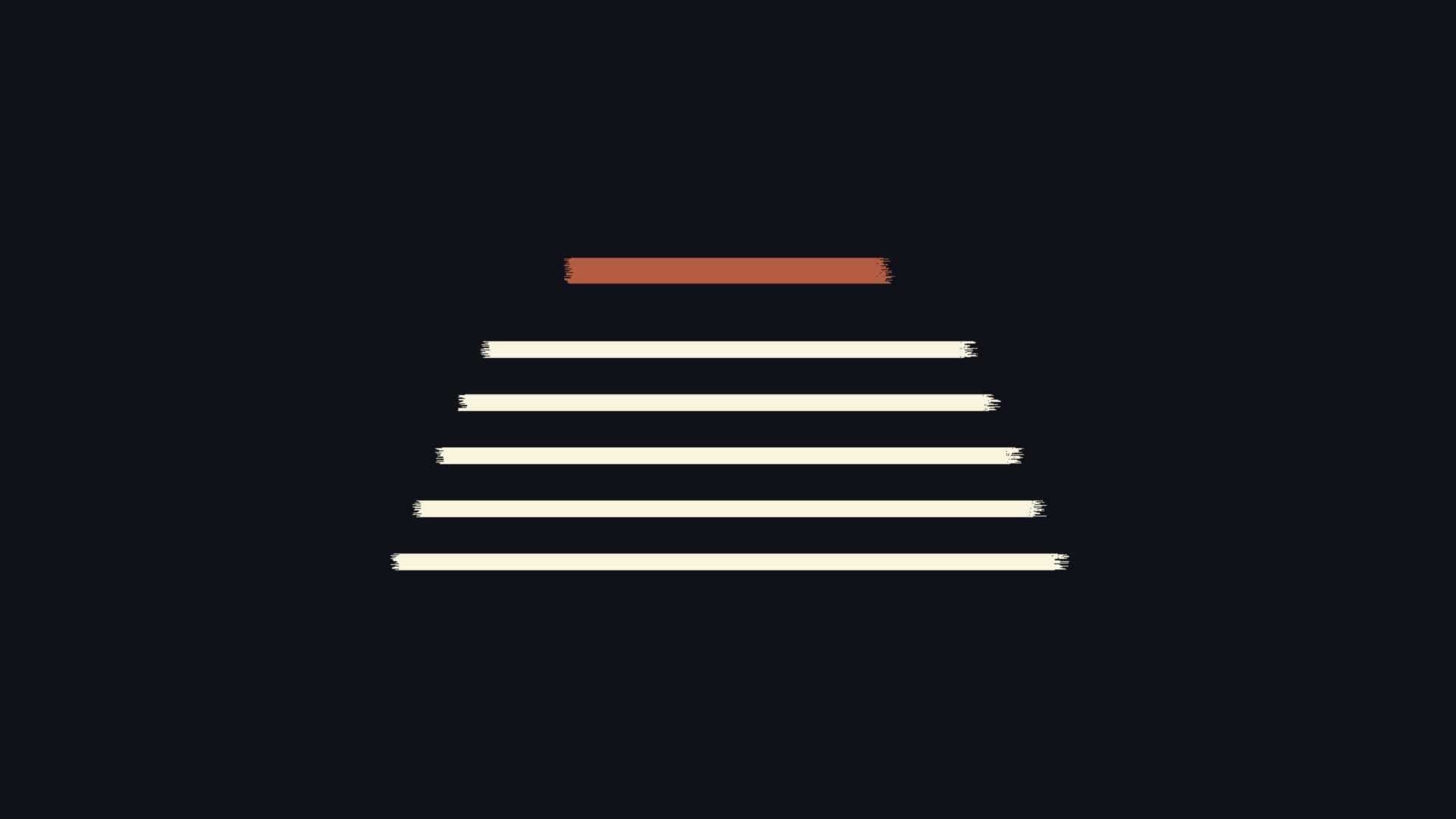Editorial illustration of a website's sales requirements as five cream foundation bars stacked from widest to narrowest, with a single terracotta bar resting above them, representing the optimization that only works once the foundations are in place